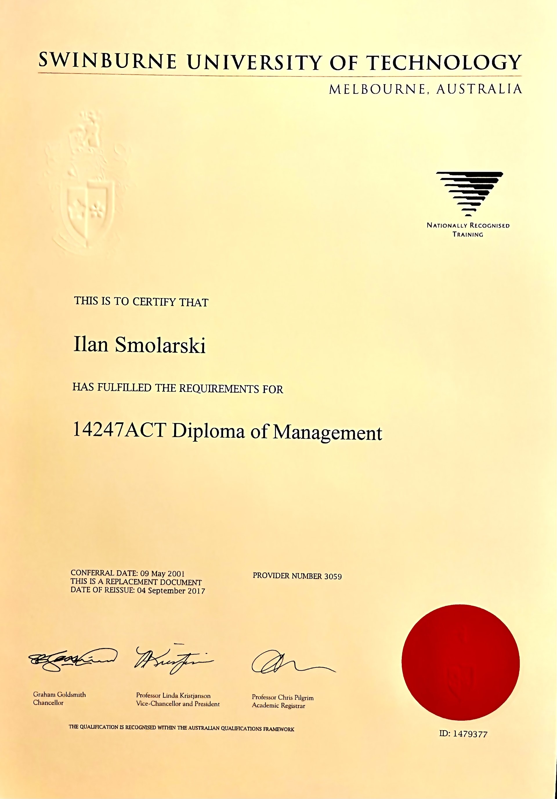Diploma of Management - Swinburne University